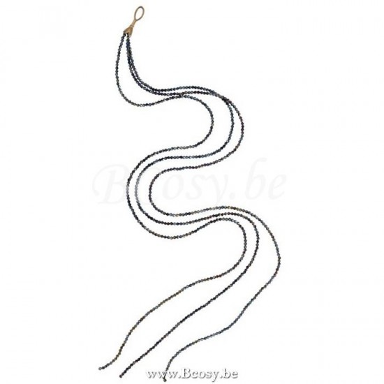 J Line 97274 Bundel Strass Parel Plastiek Zwart Large 90H hangers