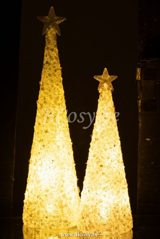 J Line Jline Cone Star Led Sugar Glass White Large kegeln weihnachten