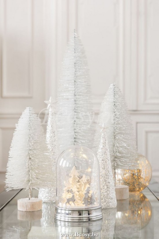 Jline Arbol De Navidad Deco Brillo Blanco Large