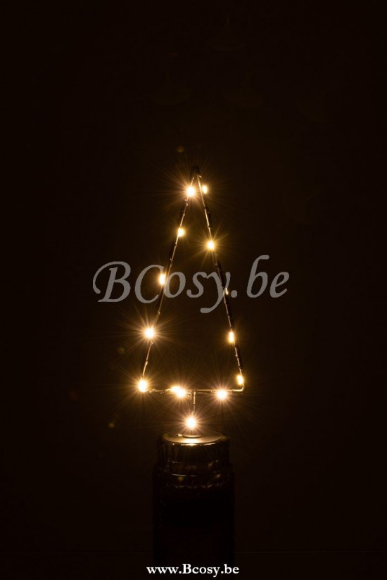 arbres sapins de noel sur pied Jolipa Jline Sapin De Noel Led Piles Ouvert Metal Noir Small