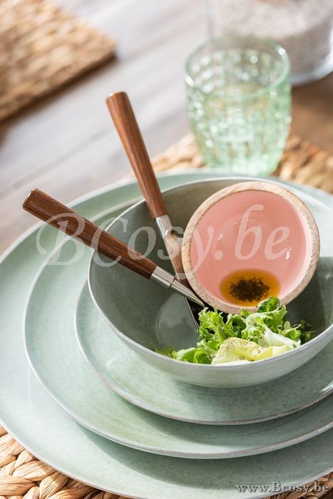 J Line Jline Bord Diep Spikkel Porselein Munt