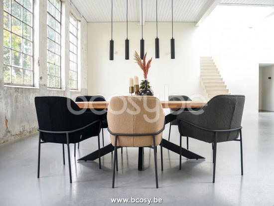 LABEL51 Esszimmertisch Oval 210x100 cm Zip Raue Mango-Holz.