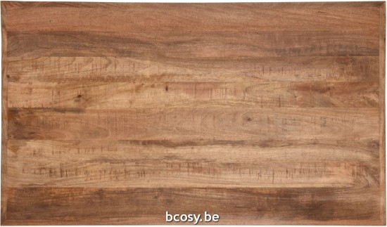 LABEL 51 Eetkamertafel Tafelblad Straight Edge Rough Mangohout 120 cm Straight.
