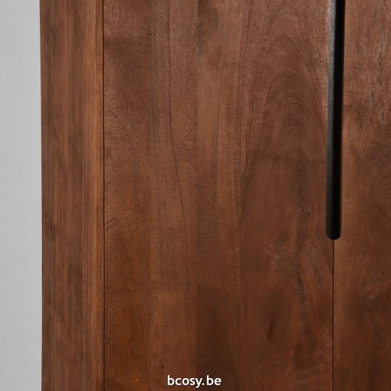 LABEL51 Armoire de rangement 2 portes Rio Espresso Bois de manguier.