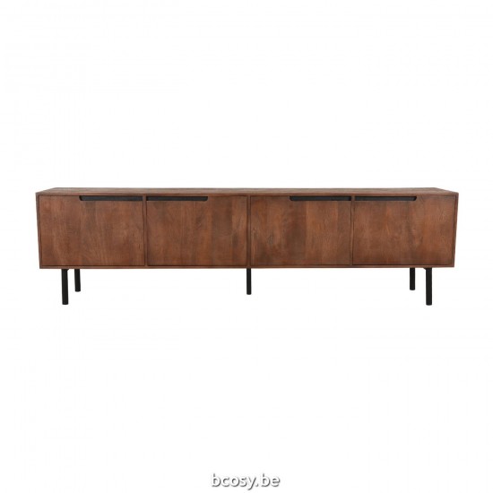 LABEL 51 Tv-meubel Rio Espresso Mangohout 220 cm.