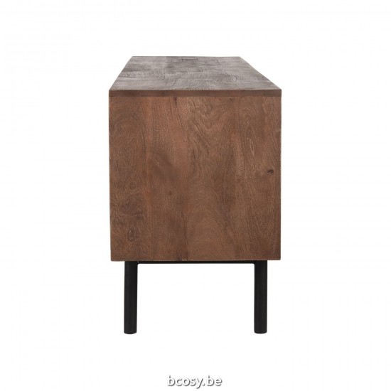 LABEL51 Meuble TV 180 cm Rio Espresso Bois de manguier.