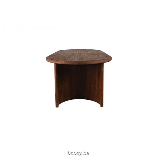 LABEL 51 Eetkamertafel Vito Espresso Mangohout 240 cm.