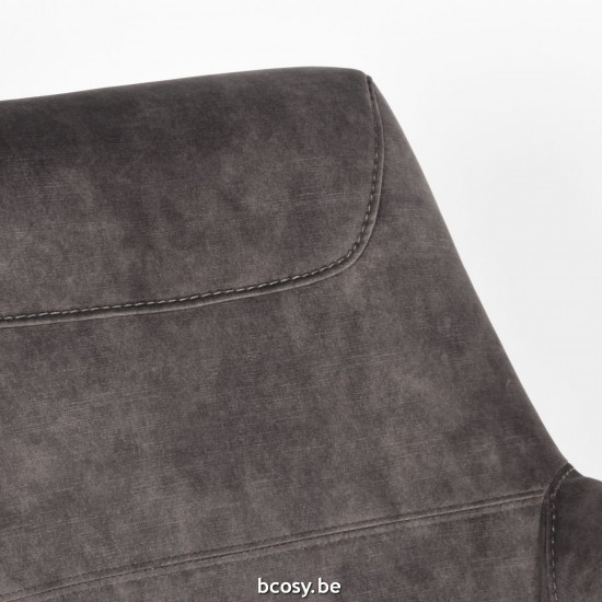 LABEL51 Fauteuil Toby Anthracite Velours.