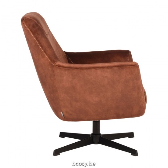 LABEL 51 Fauteuil Toby Rust Velours.