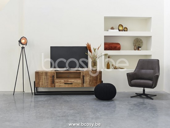 LABEL51 Fauteuil Tod Anthracite Microfibre.