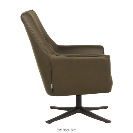 LABEL 51 Fauteuil Tod Army green Microfiber.