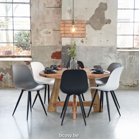 LABEL51 Dining chair Monza White Plastic.