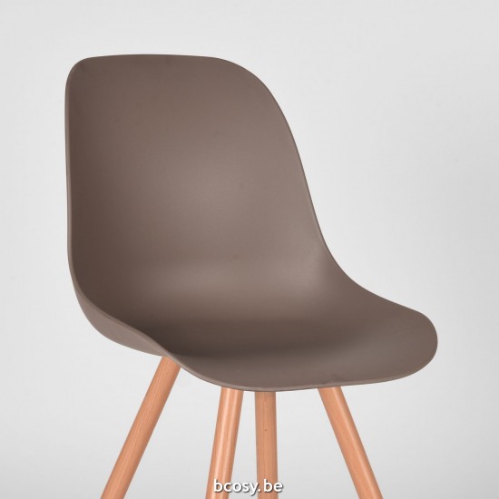 LABEL51 Chaise de salle à manger Rimini Café PP Naturel Houtlook Frame.