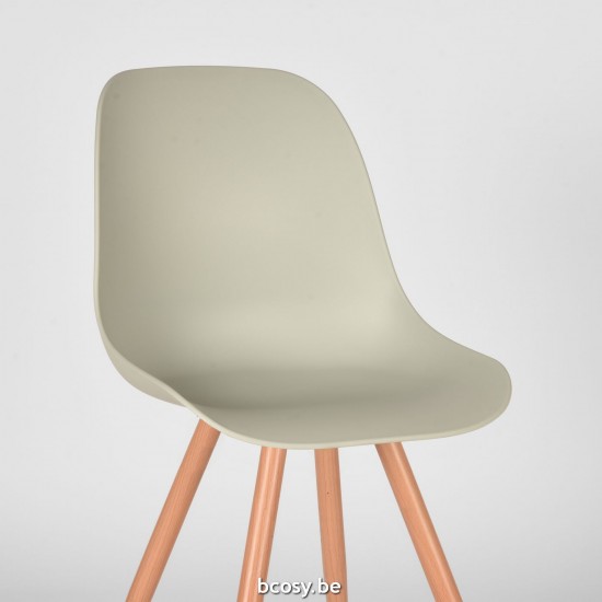 LABEL51 Chaise de salle à manger Rimini Breeze PP Naturel Houtlook Frame.