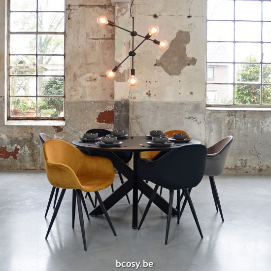 LABEL51 Dining chair Forli Grey Velvet.