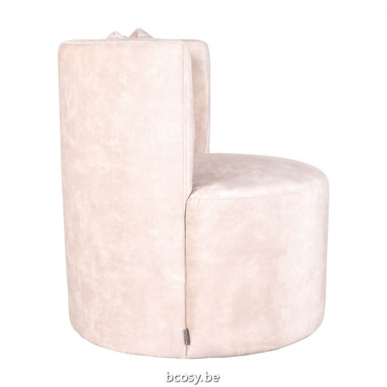 LABEL 51 Fauteuil Evy Naturel Velours 65 cm.