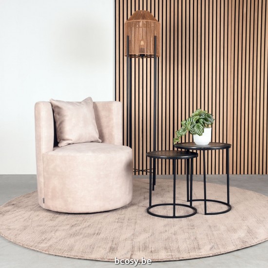 LABEL51 Armchair 65 cm Evy Natural Velour.