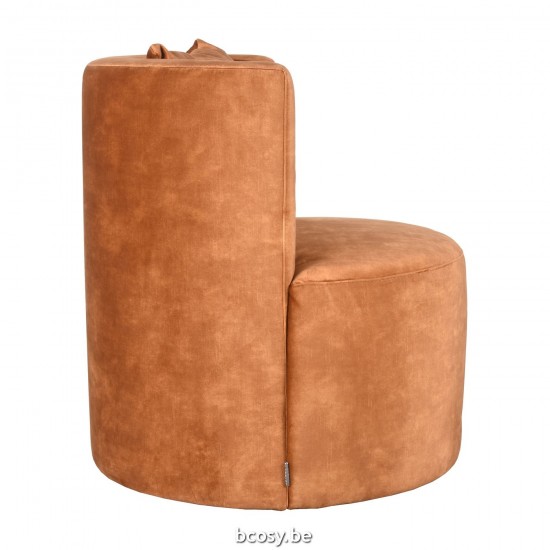 LABEL 51 Fauteuil Evy Oker Velours 65 cm.