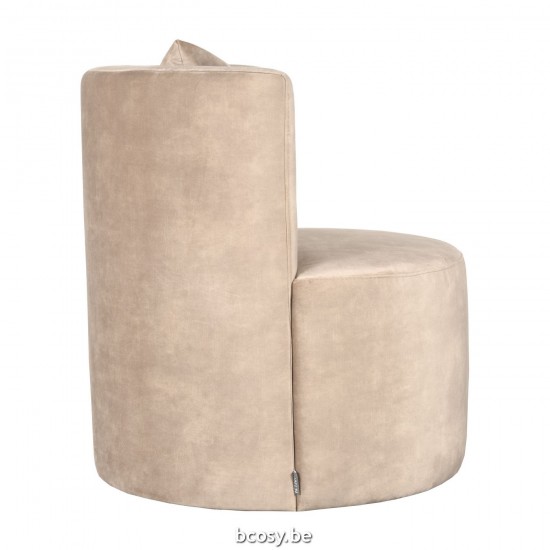 LABEL 51 Fauteuil Evy Zand Velours 65 cm.