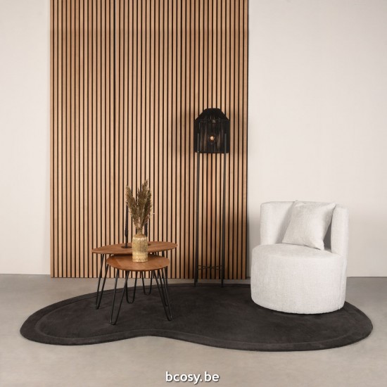 LABEL51 Armchair 65 cm Evy Natural Velvet.