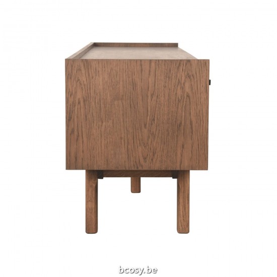 LABEL51 Meuble TV Cali Fumée Chêne.