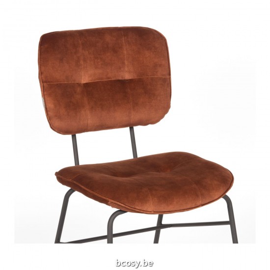 LABEL51 Chaise à manger Dez Rouille Velours.