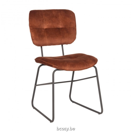 LABEL51 Eetkamerstoel Dez - Rust - Velours.