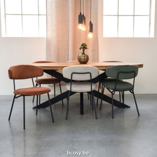 LABEL51 Dining chair Zack Rust Ribcord.