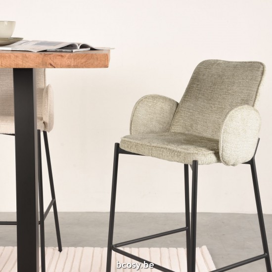 LABEL51 Barstool Seating height 78 cm Joni Beige Velvet.