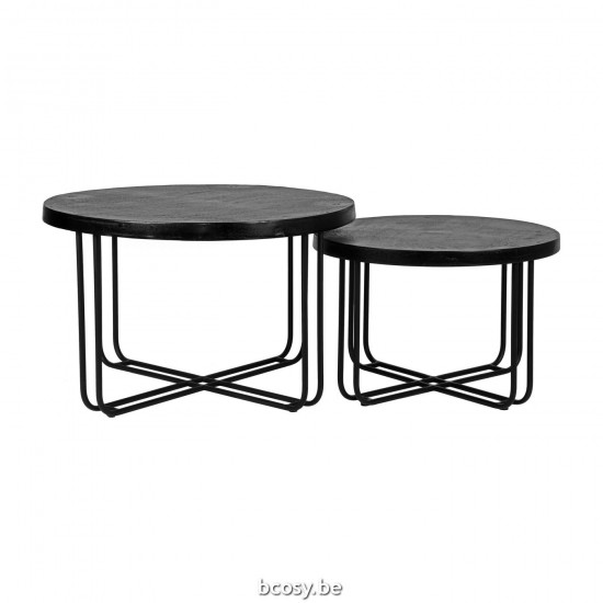 LABEL51 Salontafel Set Brute - Zwart - Metaal.