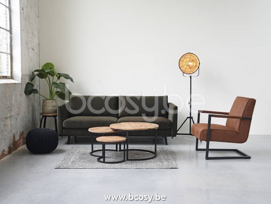 LABEL51 Table basse Set Triplet Rough Bois de manguier.