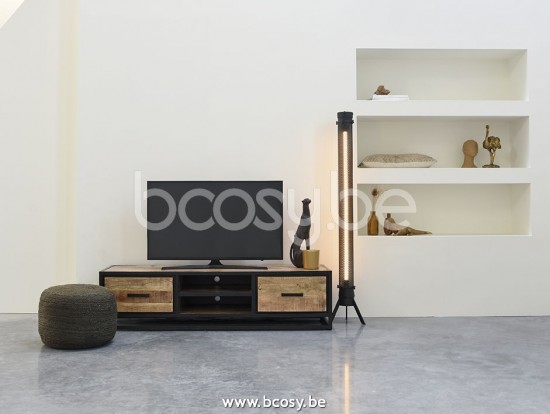 LABEL51 Meuble TV Tampa Rough Bois de manguier.