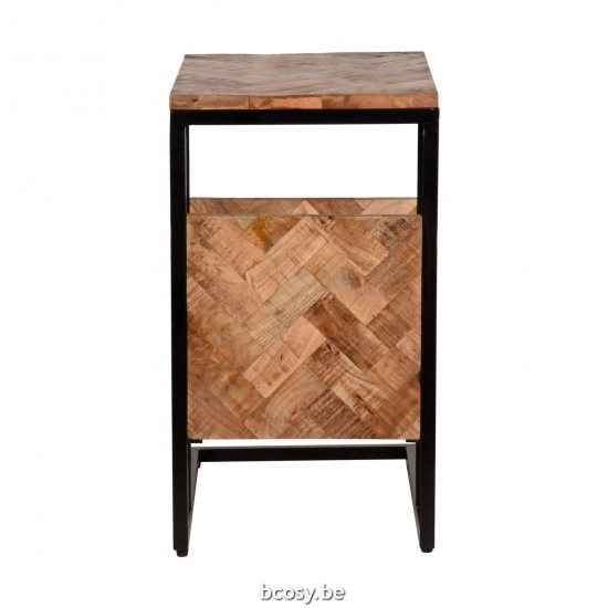 LABEL 51 Bijzettafel Shift Rough Mangohout.