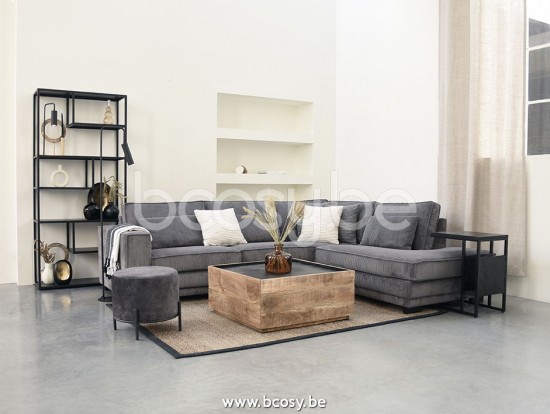 LABEL51 Table d'appoint Shift Noir Bois de manguier.