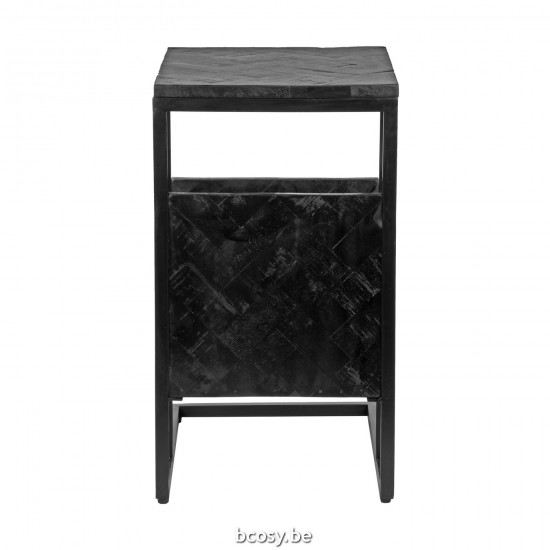 LABEL 51 Bijzettafel Shift Zwart Mangohout.