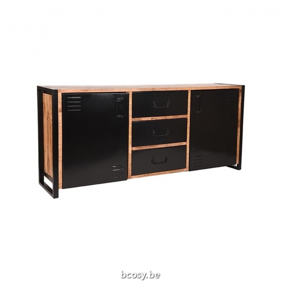 LABEL51 Dressoir Brussels - Rough - Mangohout - 190 cm.