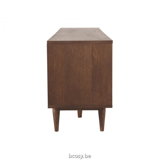 LABEL51 Meuble TV 200 cm Jule Marron Chêne.