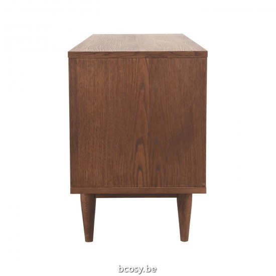 LABEL51 Meuble TV 130 cm Jule Naturel Chêne.