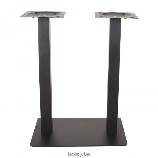 LABEL 51 Bartafel Tafelpoot Dubbel Zwart Metaal Dubbel 92 cm.