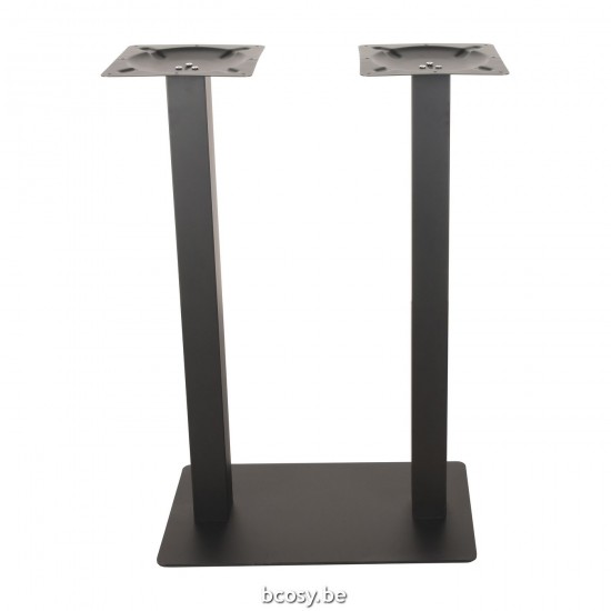 LABEL 51 Bartafel Tafelpoot Dubbel Zwart Metaal Dubbel 108 cm.