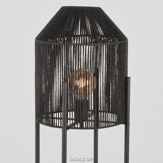 LABEL51 Lampadaire Ibiza Noir Jute 1-Lichts.