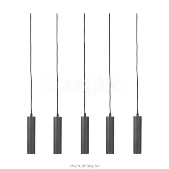 LABEL51 Hanglamp Ferroli Zwart Metaal 5-lichts.