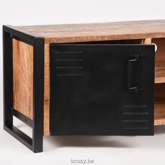 LABEL51 TV cabinet 115 cm Brussels Rough Mango wood.