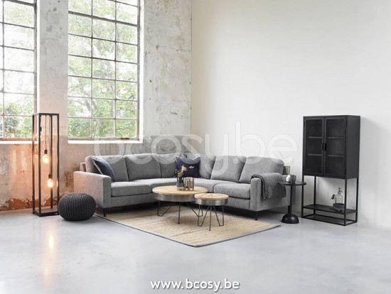 LABEL51 Vitrine 70x35x150 cm Level Schwarz Metall.