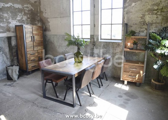 LABEL51 Chaise à manger Matz Anthracite Microfibre.