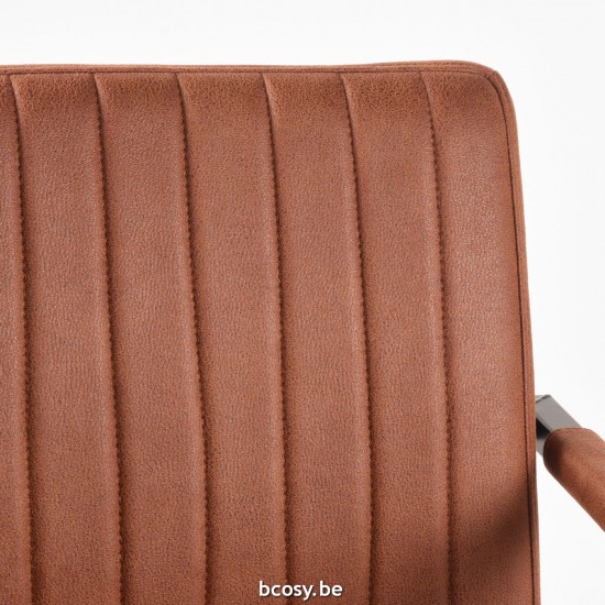 LABEL51 Dining chair Milo Cognac Microfibre.