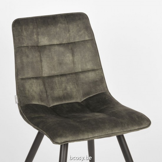 LABEL51 Chaise à manger Jelt Hunter Velours.