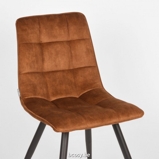 LABEL51 Chaise à manger Jelt Ocre Velours.