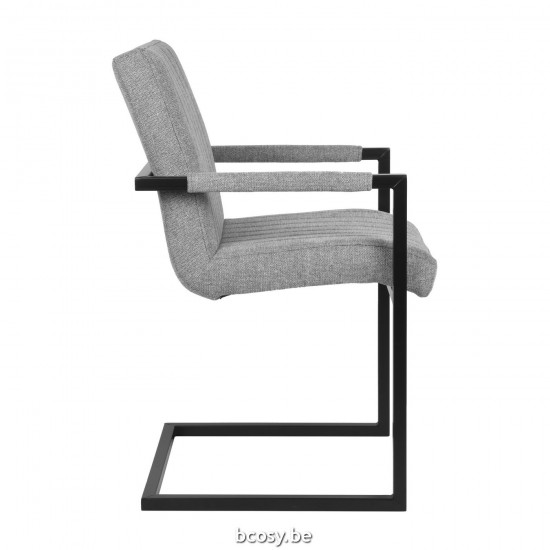 LABEL 51 Eetkamerstoel Milo Zinc Synthetisch.