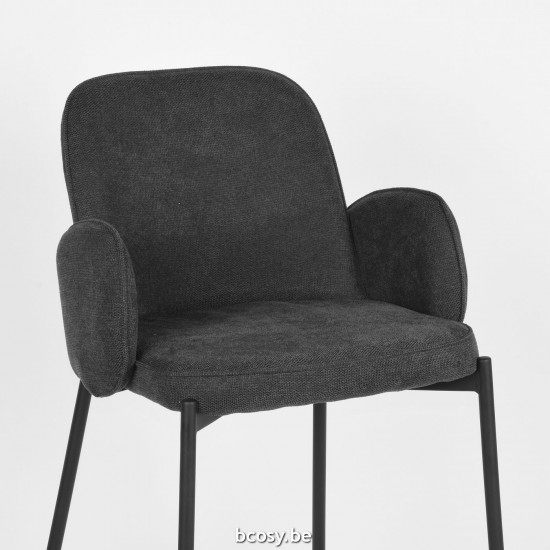 LABEL51 Tabouret de bar Jari Anthracite Weave Laag.